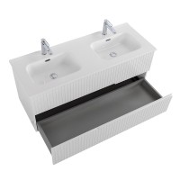 Тумба с раковиной Cezares Duet 120 bianco lucido, раковина Cezares CZR-8095-120-2