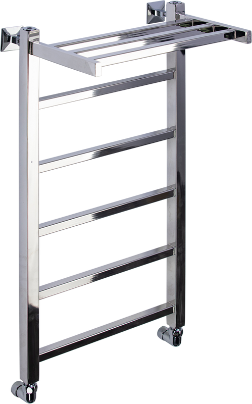Полотенцесушитель водяной Comfysan Marte-K W-6 80х40 80x45 см, хром, лесенка, с полкой