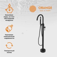 Напольный смеситель для ванны с душем Orange Steel Steel M99-336b напольный, черный