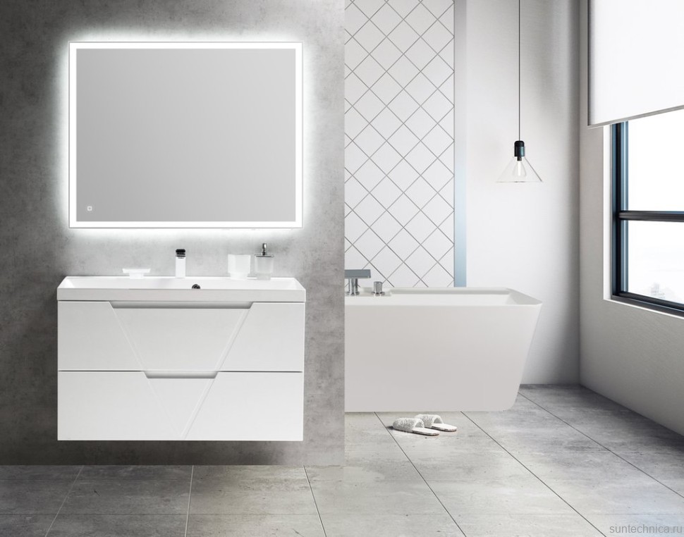 Тумба под раковину BelBagno Vittoria 100 подвесная, bianco lucido