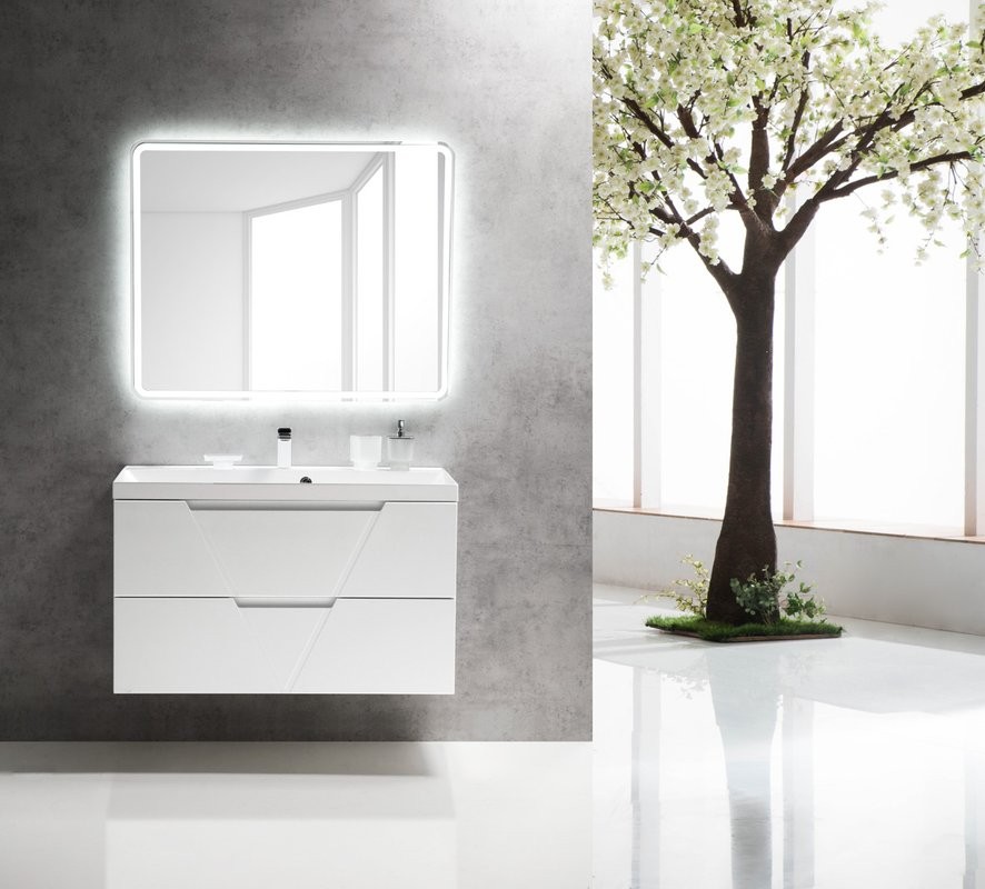 Тумба под раковину BelBagno Vittoria 100 подвесная, bianco lucido