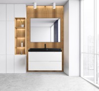 Тумба под раковину BelBagno Vittoria 100 подвесная, bianco lucido