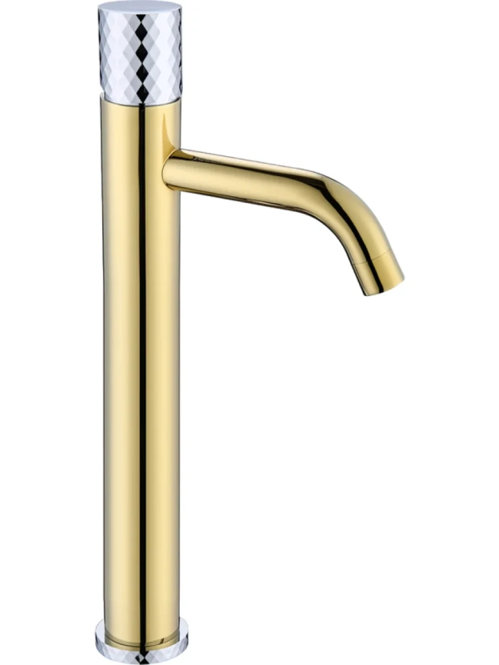 Смеситель для раковины Boheme Stick 122-GCR gold diamond chrome
