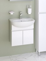 Тумба под раковину без столешницы Runo Лада 50 подвесная, белая