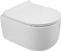 Унитаз подвесной BelBagno Soft BB084CH-TOR безободковый, крышка BB2011SC с микролифтом