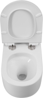 Унитаз подвесной BelBagno Soft BB084CH-TOR безободковый, крышка BB2011SC с микролифтом
