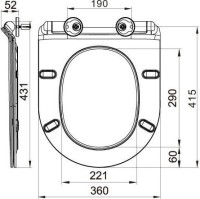 Унитаз подвесной BelBagno Soft BB084CH-TOR безободковый, крышка BB2011SC с микролифтом