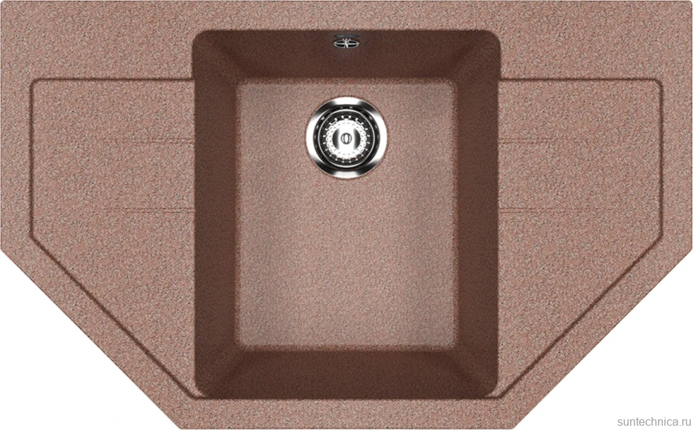 Мойка кухонная Ulgran U-609 307 терракот + дозатор U-02 терракот