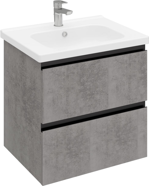 Тумба под раковину Laparet Electra 60 подвесная, хромикс серебро