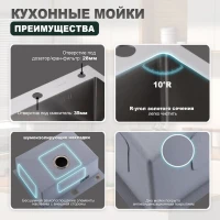 Кухонная мойка Splenka S702.6050.05, сатин Кухонная мойка Splenka S702.6050.05, сатин