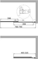 Шторка на ванну Cezares Slider VF-11-80/150-C-Cr стекло прозрачное