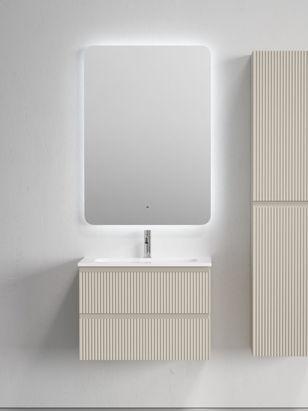 Мебель для ванной комнаты Sancos Snob R 70 подвесная, beige soft, раковина CN7031