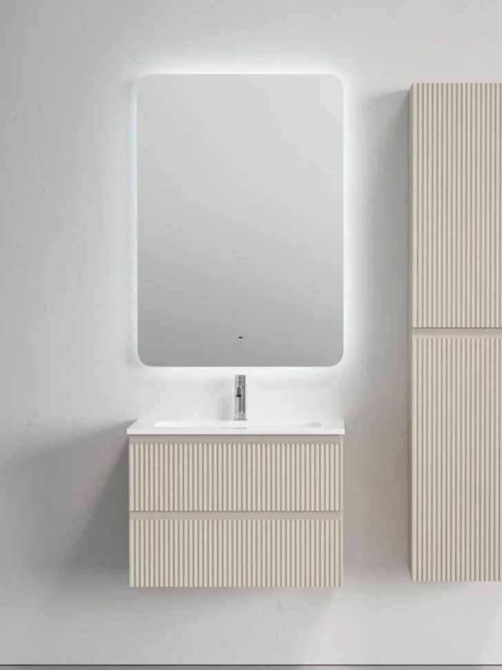 Мебель для ванной комнаты Sancos Snob R 70 подвесная, beige soft, раковина CN7031