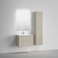 Мебель для ванной комнаты Sancos Snob R 70 подвесная, beige soft, раковина CN7031