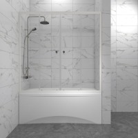 Шторка на ванну Triton Ультра 170 профиль глянцевый белый