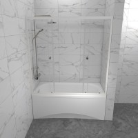 Шторка на ванну Triton Ультра 170 профиль глянцевый белый