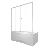 Шторка на ванну Triton Ультра 170 профиль глянцевый белый