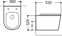 Унитаз подвесной Aquanet Atago 279090 безободковый, с микролифтом, черный