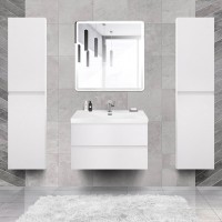 Мебель для ванной комнаты Cezares Molveno 46 80 bianco ghiaccio, с раковиной Cezares CZR-MIL-80-LVB