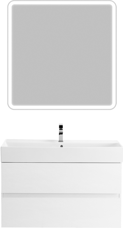 Мебель для ванной комнаты Cezares Molveno 46 80 bianco ghiaccio, с раковиной Cezares CZR-MIL-80-LVB