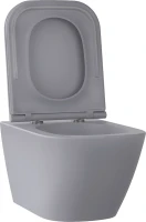 Унитаз подвесной Wellsee Pure BY Wellsee 182605001 безободковый, с микролифтом, матовый серый