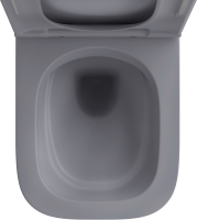 Унитаз подвесной Wellsee Pure BY Wellsee 182605001 безободковый, с микролифтом, матовый серый