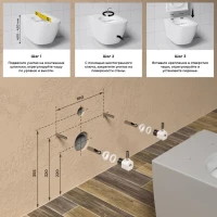 Унитаз подвесной Wellsee Pure BY Wellsee 182605001 безободковый, с микролифтом, матовый серый