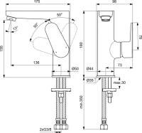 Смеситель для раковины Ideal Standard Cerafine O BC555AA Смеситель для раковины Ideal Standard Cerafine O BC555AA