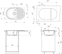 Мойка кухонная Ulgran U-107 -331 белая