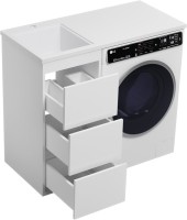 Тумба с раковиной Brevita Grafit 40 L, под стиральную машину, раковина Гавана
