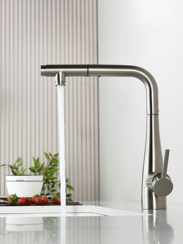 Смеситель для кухни AQUAme Cucina с выдвижным изливом AQM9902BN