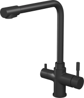 Комплект Мойка Florentina Липси 460 черная + Смеситель Rush MS9035-33Black черный + Измельчитель Bort Titan 4000 Plus