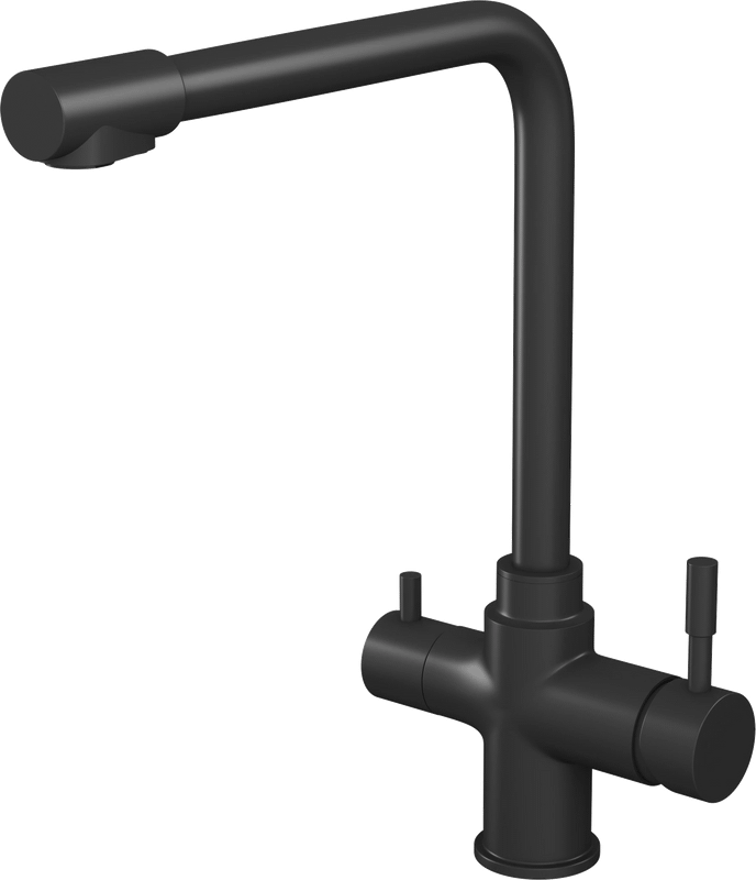 Комплект Мойка Florentina Липси 460 черная + Смеситель Rush MS9035-33Black черный + Измельчитель Bort Titan 4000 Plus