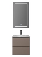 Мебель для ванной комнаты BelBagno Kraft 39 50 подвесная, матовая бежевая, раковина bb500/390etl