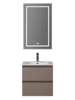 Мебель для ванной комнаты BelBagno Kraft 39 50 подвесная, матовая бежевая, раковина bb500/390etl