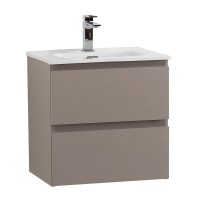 Мебель для ванной комнаты BelBagno Kraft 39 50 подвесная, матовая бежевая, раковина bb500/390etl