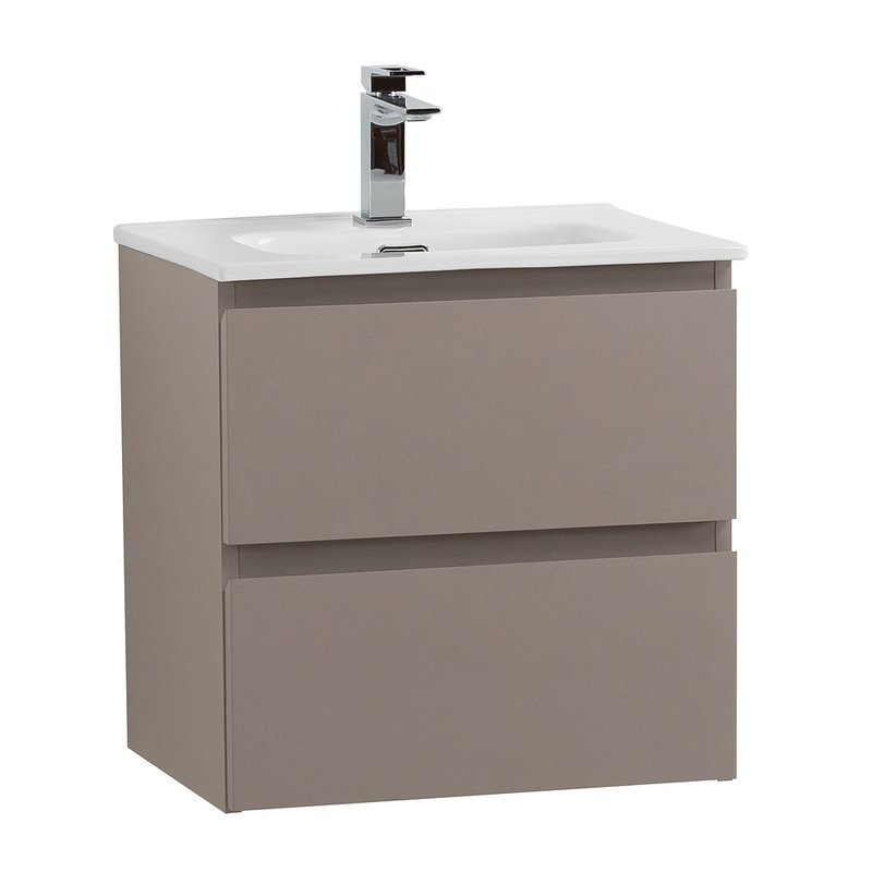 Мебель для ванной комнаты BelBagno Kraft 39 50 подвесная, матовая бежевая, раковина bb500/390etl