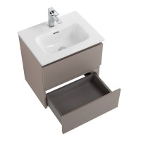 Мебель для ванной комнаты BelBagno Kraft 39 50 подвесная, матовая бежевая, раковина bb500/390etl