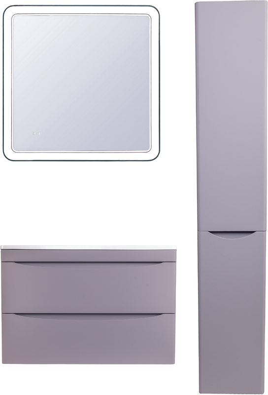 Мебель для ванной комнаты Style Line Бергамо Мини 80 Люкс Plus подвесная, антискрейтч серая