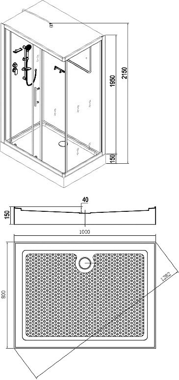 Душевая кабина Esbano CKR ESKB108CKR