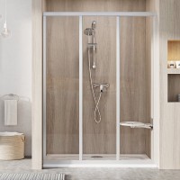 Душевая дверь в нишу Ravak Supernova ASDP3-130 Transparent, 200, профиль сатин