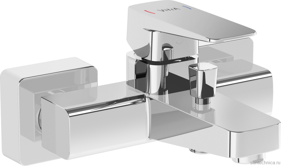 Смеситель для ванны с душем VitrA Root Square A42737EXP хром