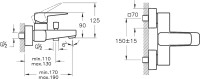 Смеситель для ванны с душем VitrA Root Square A42737EXP хром