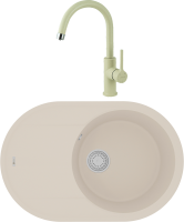 Комплект Мойка Lemark Lacha 760 9910060 шампань + Смеситель Comfort LM3073PSH шампань