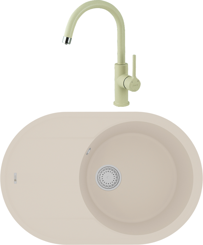 Комплект Мойка Lemark Lacha 760 9910060 шампань + Смеситель Comfort LM3073PSH шампань