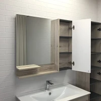 Зеркало Comforty Мерано 90 дуб дымчатый, белое