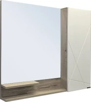 Зеркало Comforty Мерано 90 дуб дымчатый, белое