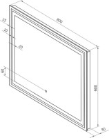 Зеркало CONTINENT Fancy 80х60 с подсветкой Зеркало CONTINENT Fancy 80х60 с подсветкой