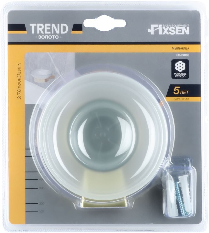 Мыльница Fixsen Trend Gold FX-99008 матовое золото
