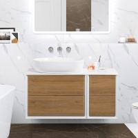 Тумба с раковиной Cezares Bellagio 106 со столешницей rovere tabacco